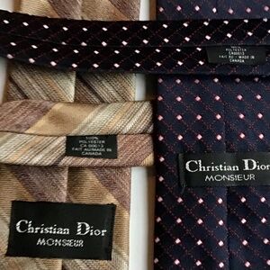 2 Christian Dior ties Made in Canada 🇨🇦
